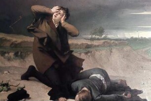 Szenen aus dem Leben Martin Luthers — Luthers Freund stirbt durch Blitzschlag
