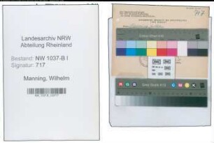 Entnazifizierung Wilhelm Manning , geb. 00.00.0000 ()