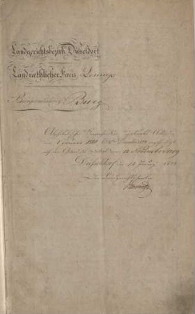 Dezennaltabellen 1810 - 1822 Geburten, Heiraten und Sterbefälle Burg