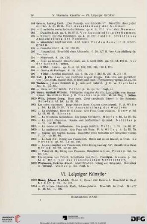 VI. Leipziger Künstler (Nr. 1013-1031)