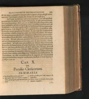 Cap. X. De Peculio Clericorum.