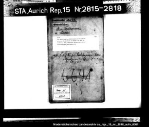 Die Befreiung des Bäckergesellen Friedrich Reinhard Bockelmann in Detern von dem Erfordernis des 25jährigen Mindestalters zum selbständigen Gewerbebetrieb