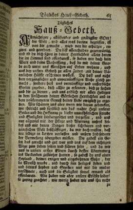 Tägliches Hauß-Gebeth