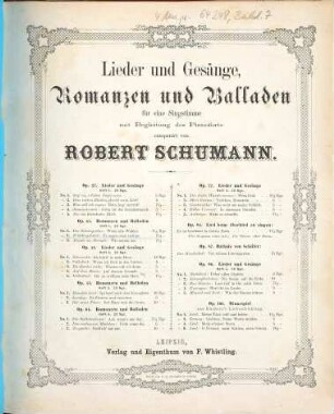 Romanzen und Balladen : für eine Singstimme mit Begleitung des Pianoforte ; op. 45, 2. Frühlingsfahrt : Es zogen zwei rüst'ge