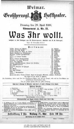 Was Ihr wollt