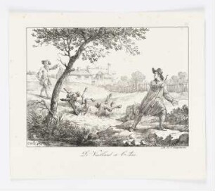 Le Vieillard et l’Ane, Blatt 36 der Folge "La Fontaines Fabeln"