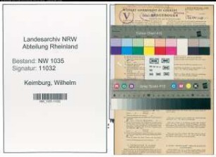 Entnazifizierung Wilhelm Keimburg , geb. 01.02.1886 (Ingenieur)