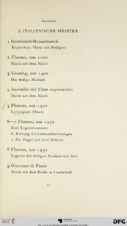 Gemälde (Nr. 1-118)