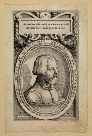 Brustbild des Freiherrn Sigismund von Herberstain