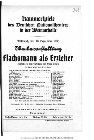 Flachsmann als Erzieher