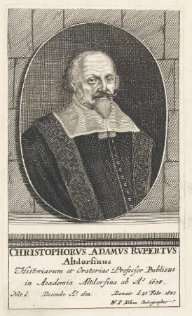 Bildnis des Christophorvs Adamvs Rvpertvs