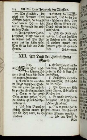 XIII. Am Tage der Heimsuchung Mariä.