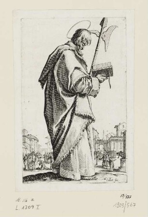 Heiliger Matthias, Blatt 10 der Folge: "Salvatoris Beatæ Mariæ Virginis Sancotrum Apostolorum Icones"