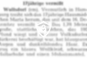 17jährige vermißt