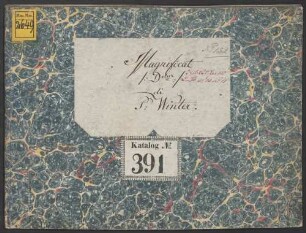 Magnificat, V (4), orch, PWV D79, D-Dur - BSB Mus.ms. 2649 : [label on cover:] Magnificat // : D dur : // di P: Winter.