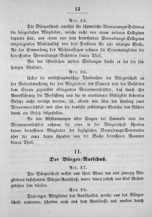 II. Der Bürger-Ausschuß.