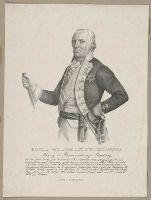 Bildnis des Carl Wilhelm Ferdinand, Herzog v. Braunschweig-Lüneburg
