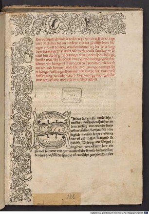 Dis ouventurlich buch bewiset wye von einer frouwen genant Melusina