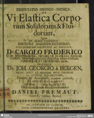 Dissertatio Medico-Physica, De Vi Elastica Corporum Solidorum & Fluidorum