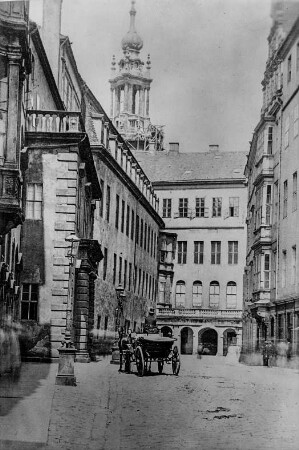 Schloßstraße : Dresden, Schloßstraße, Blick gegen den Georgenbau