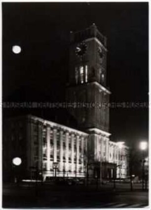 Berlin, Schöneberg, Rathaus bei Nacht
