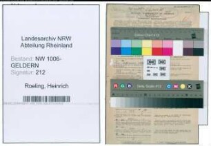 Entnazifizierung Heinrich Roeling , geb. 01.09.1921 (Verw.Angestellter)