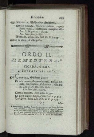 ORDO II. HEMIPTERA.