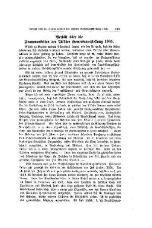 Bericht über die Frauenarbeiten der Tilsiter Gewerbeausstellung 1905