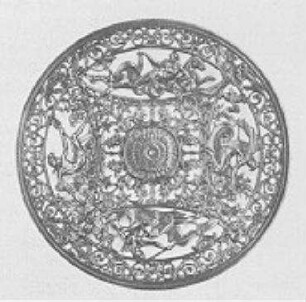Teller mit Tritonen und Hippokampen