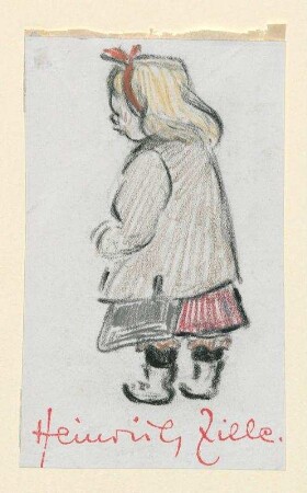 Mädchen mit roter Schleife