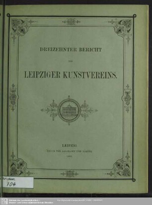 13.1864: Bericht des Leipziger Kunstvereins