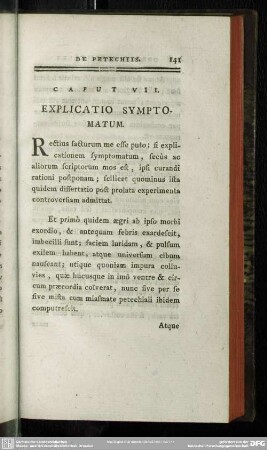 Caput VII. Explicatio Symptomatum