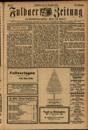 Vierte Ausgabe vom Samstag, den 12. Dezember 1896.
