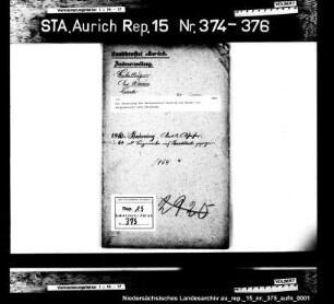 Die Versetzung des Amtsassessors Brüning von Weener als Bürgermeister nach Buxtehude