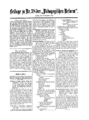 Litteratur : Beilage zu No. 38 der Pädagogischen Reform