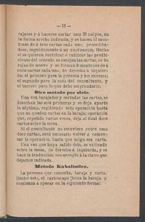Método Kabalístico.