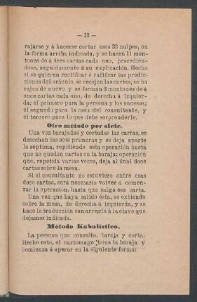Método Kabalístico.