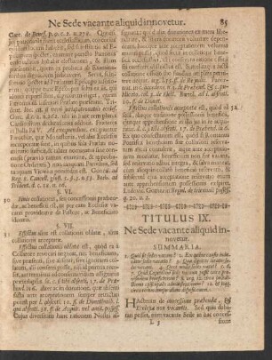 Titulus IX. Ne Sede vacante aliquid innovetur