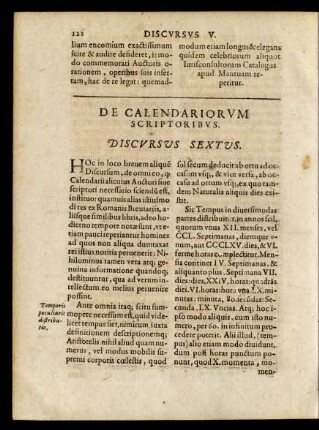 De Calendariorum Scriptoribus. Discursus Sextus.