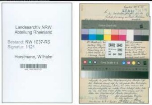 Entnazifizierung Wilhelm Horstmann , geb. 08.08.1890 (Oberregierungsrat)