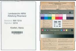 Entnazifizierung Maria Koellen , geb. 18.10.1914 (Modistin)