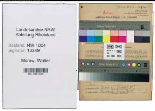 Entnazifizierung Walter Moraw , geb. 29.07.1922 (Angestellter)