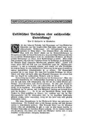 Euklidisches Verfahren oder anschauliche Entwicklung?