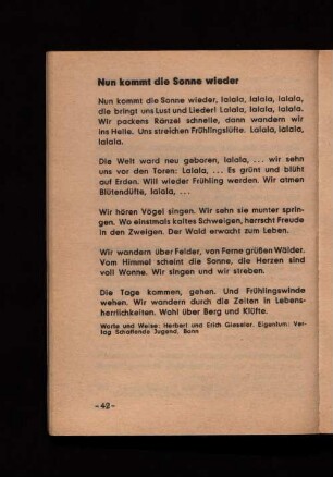 Nun kommt die Sonne wieder