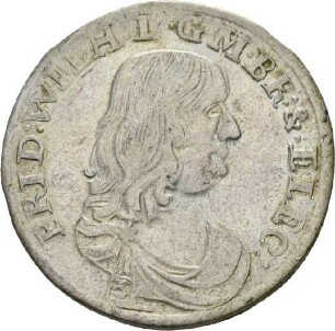 Dritteltaler des Kurfürsten Friedrich Wilhelm von Brandenburg, 1672