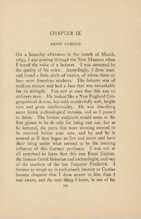 Chapter IX. Ernst Curtius