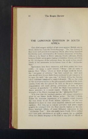 The Language Question in South Africa.