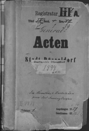 Kranken- und Sterbeladen; Innungswesen. Generalia