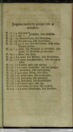 Folgendes beliebe der geneigte Leser zu verbessern