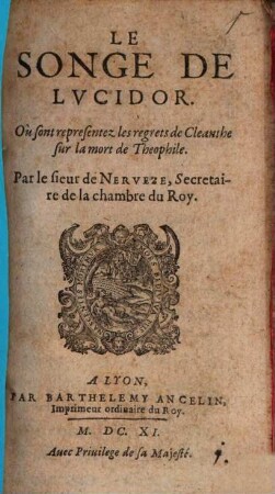 Le songe de Lucidor